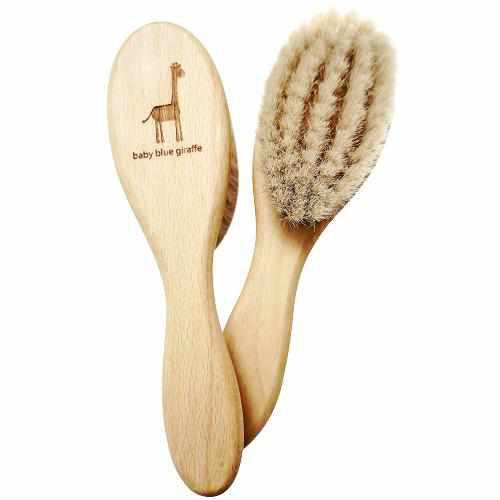 Baby Blue Giraffe-Baby Hair Brush