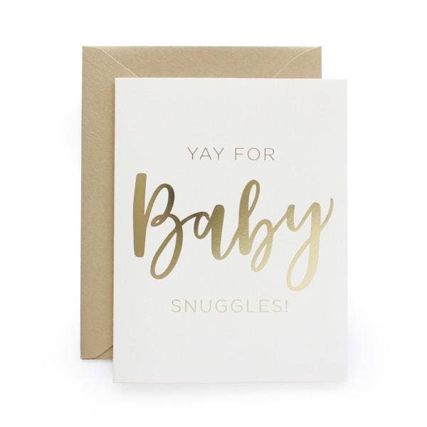 Baby Snuggles Foil Card