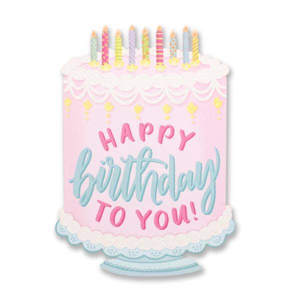 Birthday Cake Die Cut Card