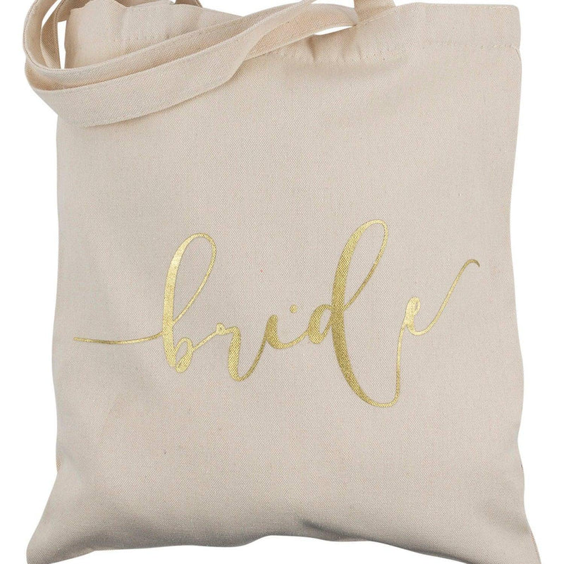Cream Bride Tote Bag in Canvas