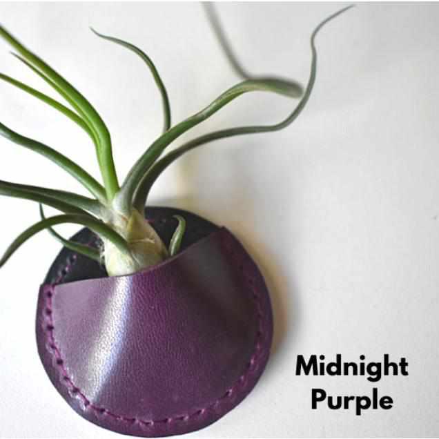 Grounded Studio Co. - Leather Pouch Magnet-Midnight Purple