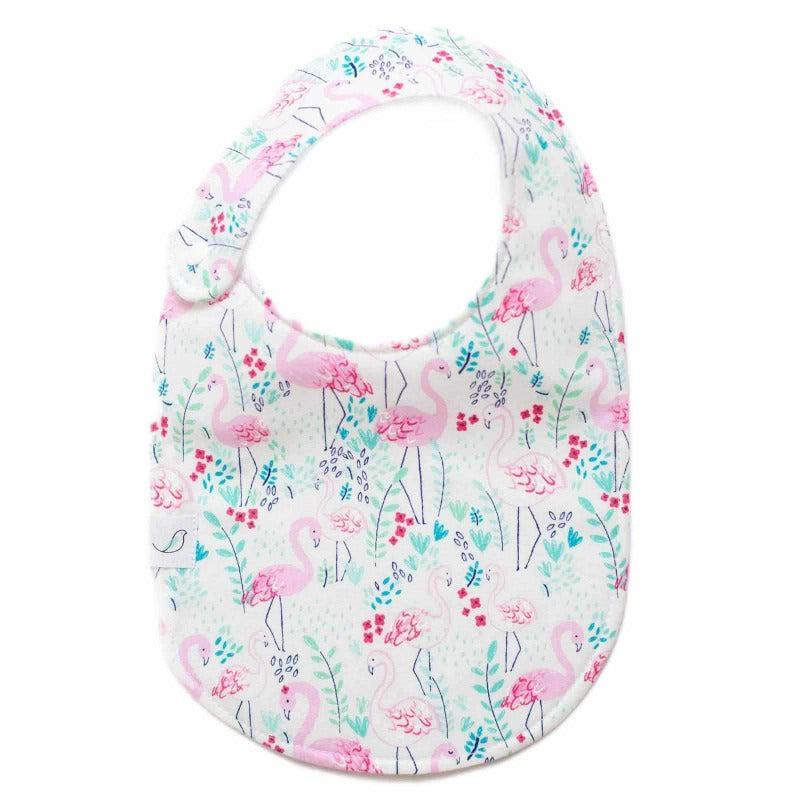 Hemming Birds - Handmade Charlie Snap Bib - Pink Flamingo