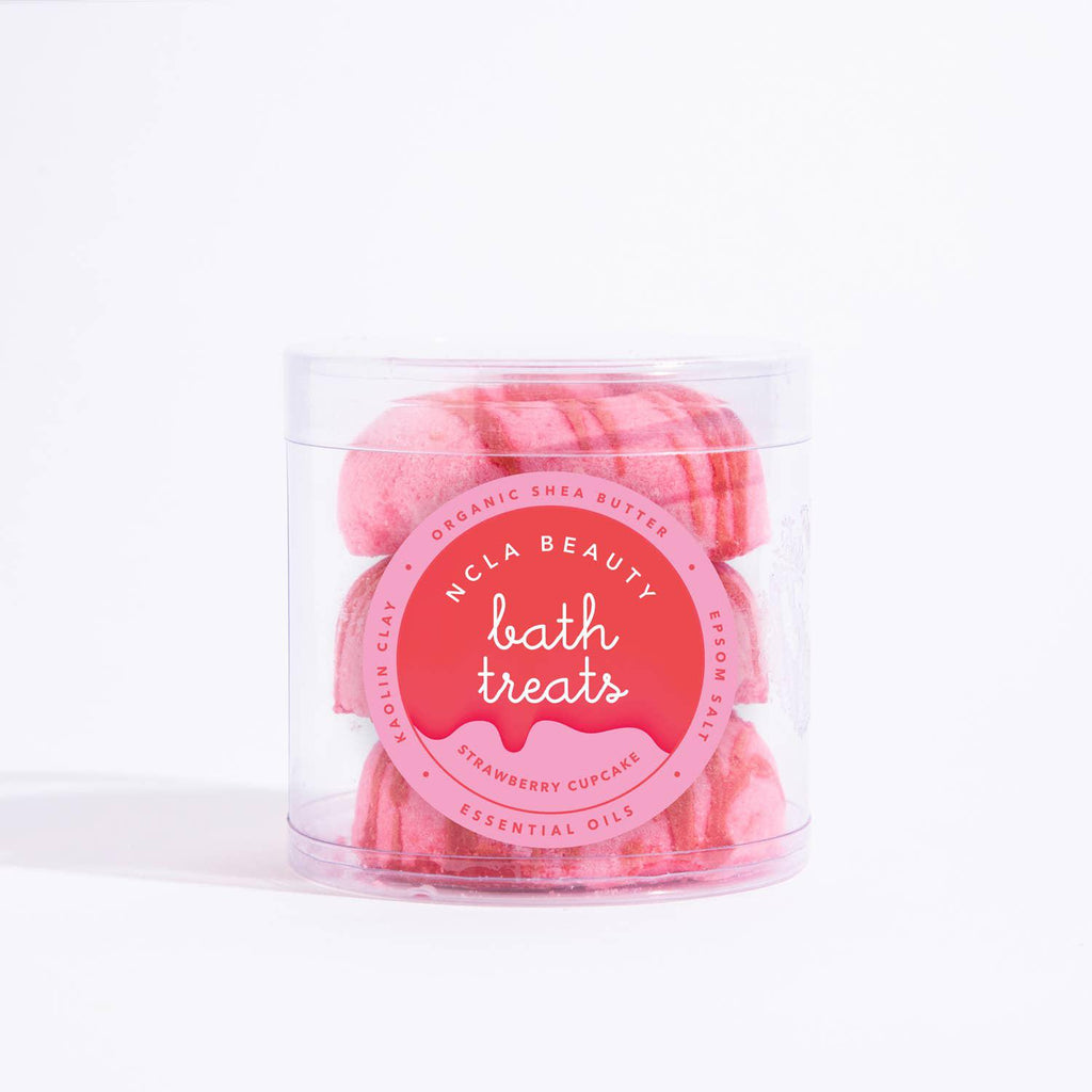 NCLA Beauty - Strawberry Cupcake Bath Treats (3 pc bath bomb set)
