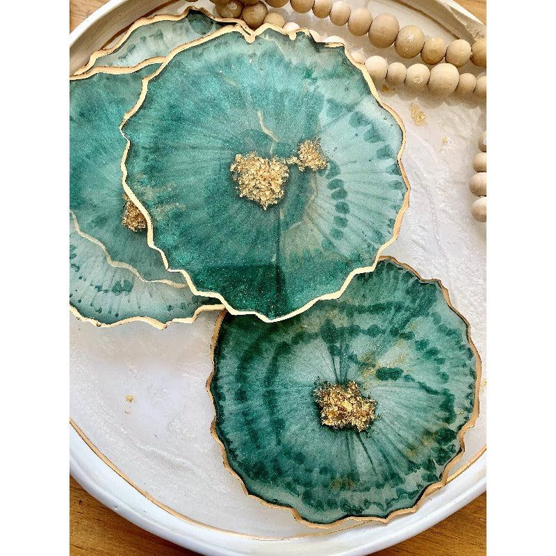 On The Rocks - Set of 4 Round Geode Coasters
