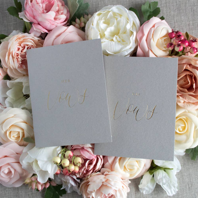 Soft Gray Vow Books – Set of 2