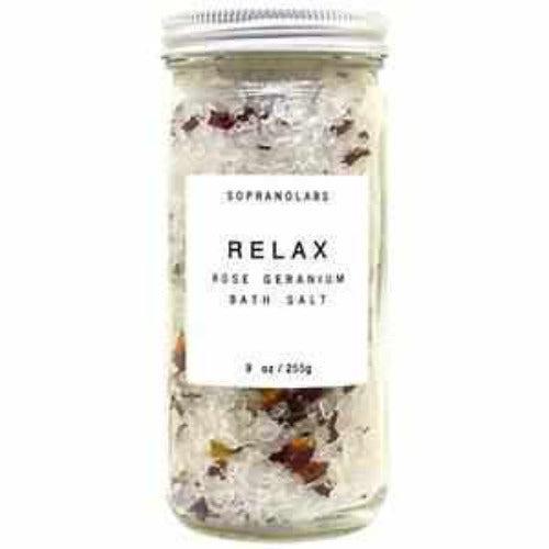 Soprano Labs-Rose Relax Bath Salt 9 oz.