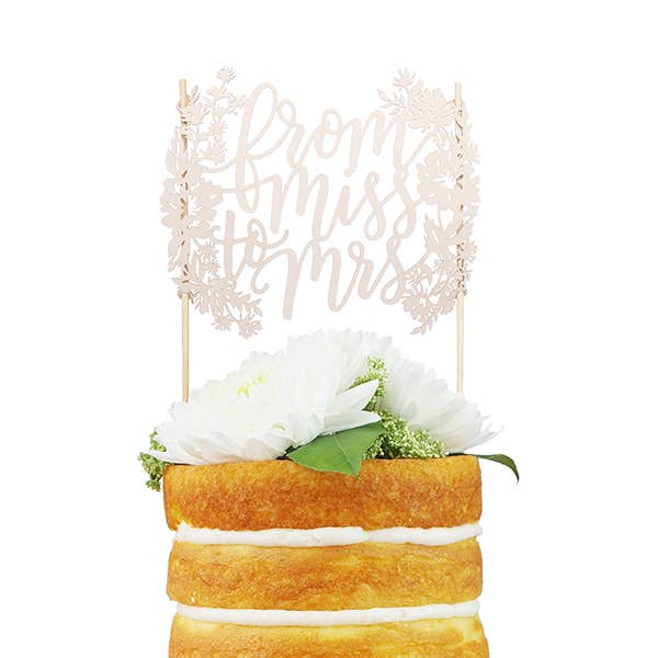 Wedding Shower Paper Cake Topper (Blush)
