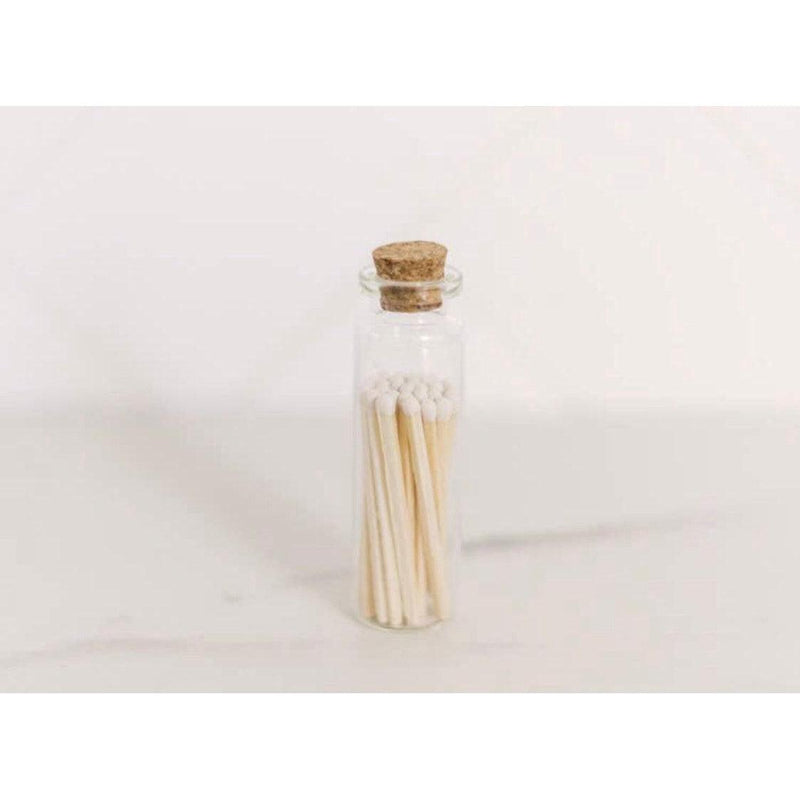 White Decorative Matches In Jar with striker