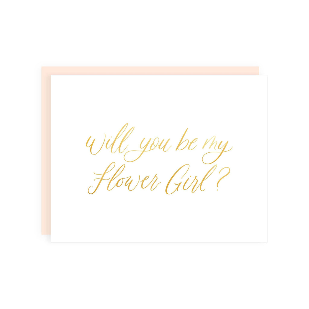 Will You Be My Flower Girl? Proposal Card (Gold Foil)